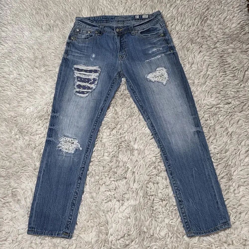 Miss Me Women's Boyfriend Ankle Jeans Size 27 Style #JB7262A